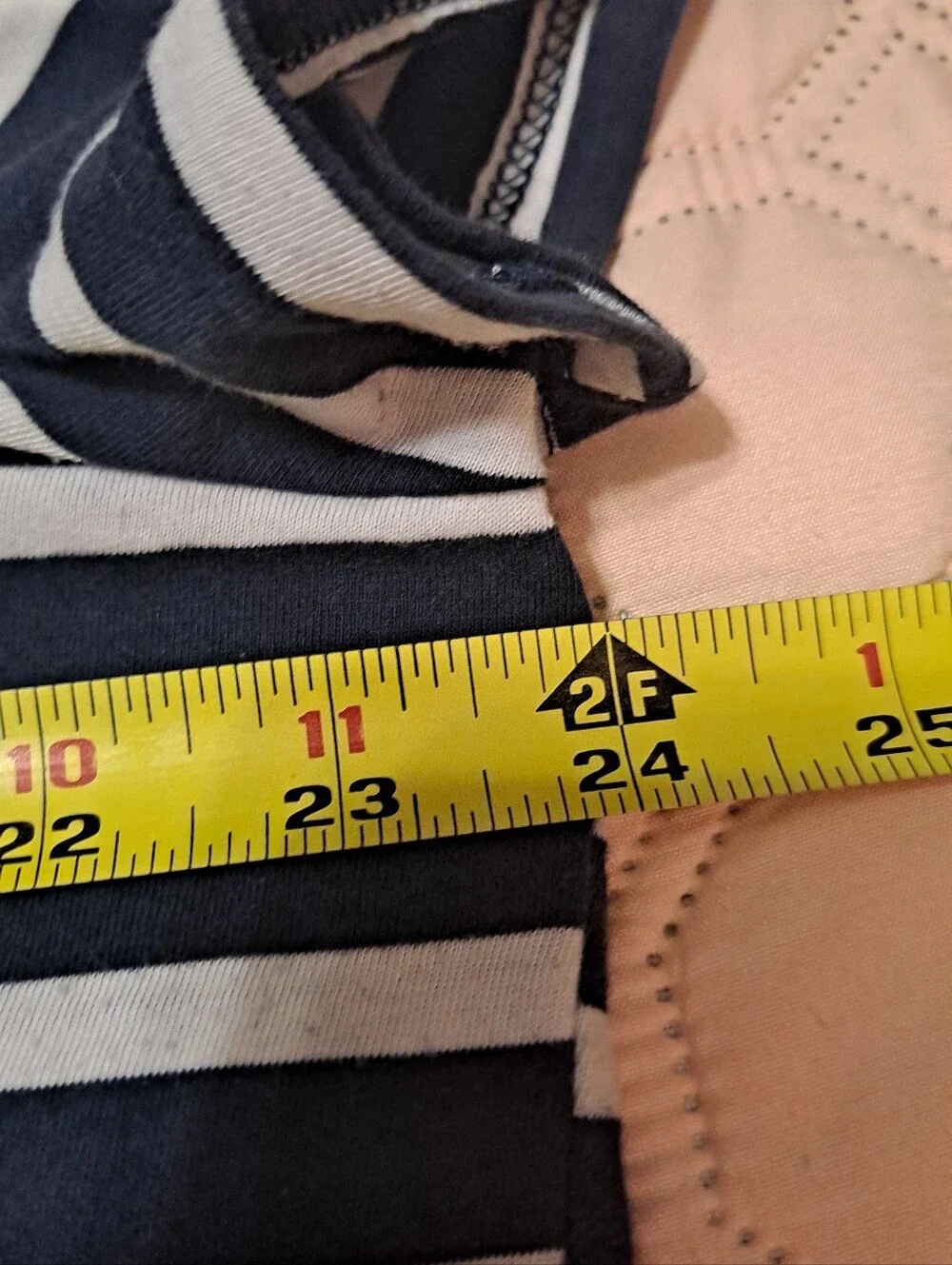 Lane Bryant Womens Navy & White Striped Tee - 'Wine not?' Graphic Size 18/20 - Picture 3 of 6